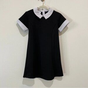 Toddler Girl 3T/4T Wednesday Addams Halloween Black and White Flare Dress